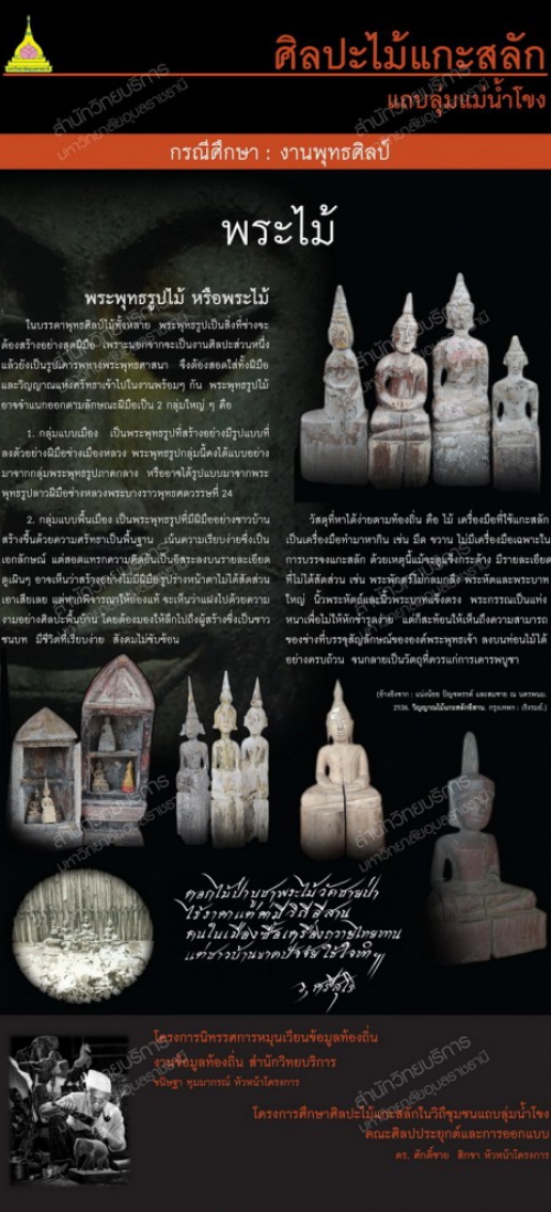 งานไม้-งานแกะสลักไม้-ลุ่มน้ำโขง-ศิลปะไม้แกะสลัก