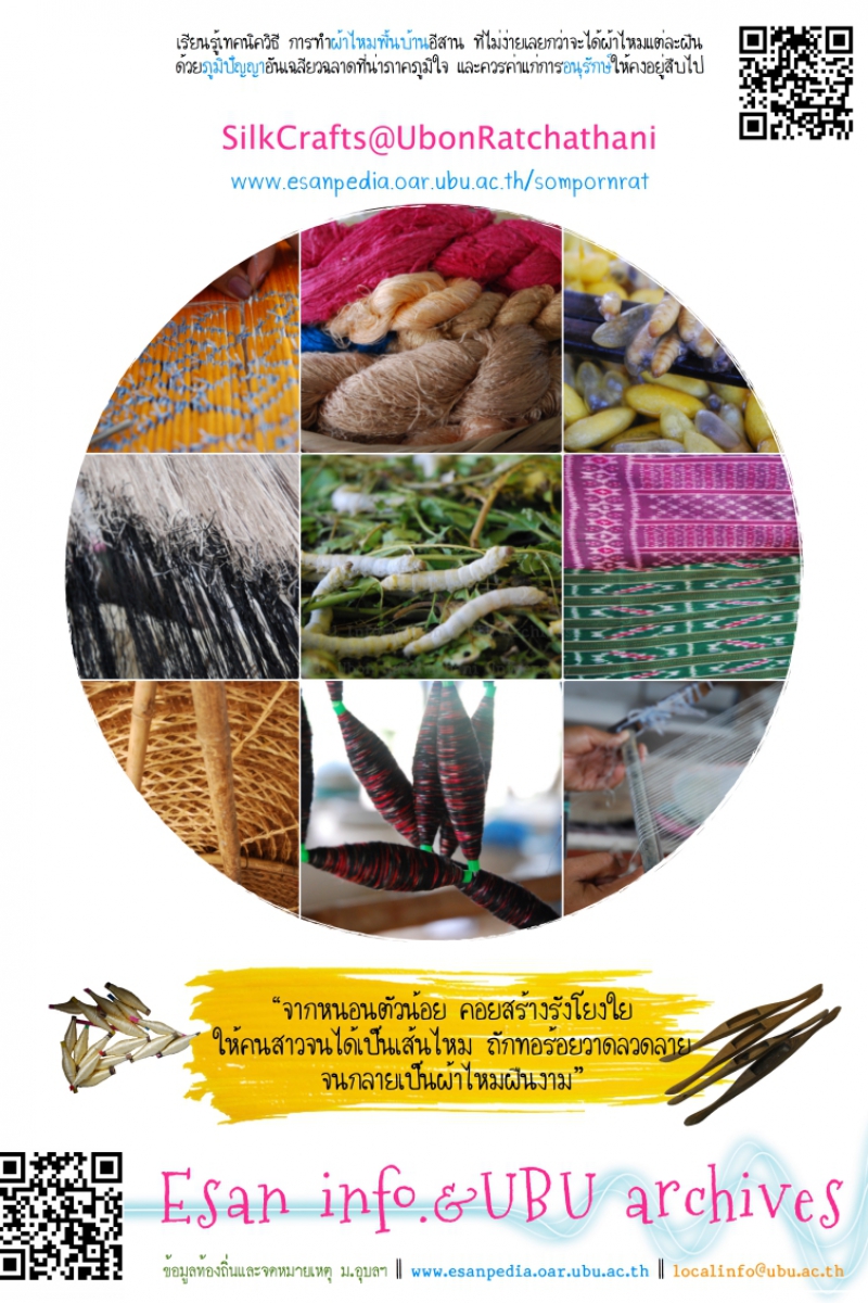 โปสเตอร์ประชาสัมพันธ์แหล่งเรียนรู้ศิลปวัฒนธรรมและภูมิปัญญาท้องถิ่นอีสาน โดย งานข้อมูลท้องถิ่น สำนักวิทยบริการ