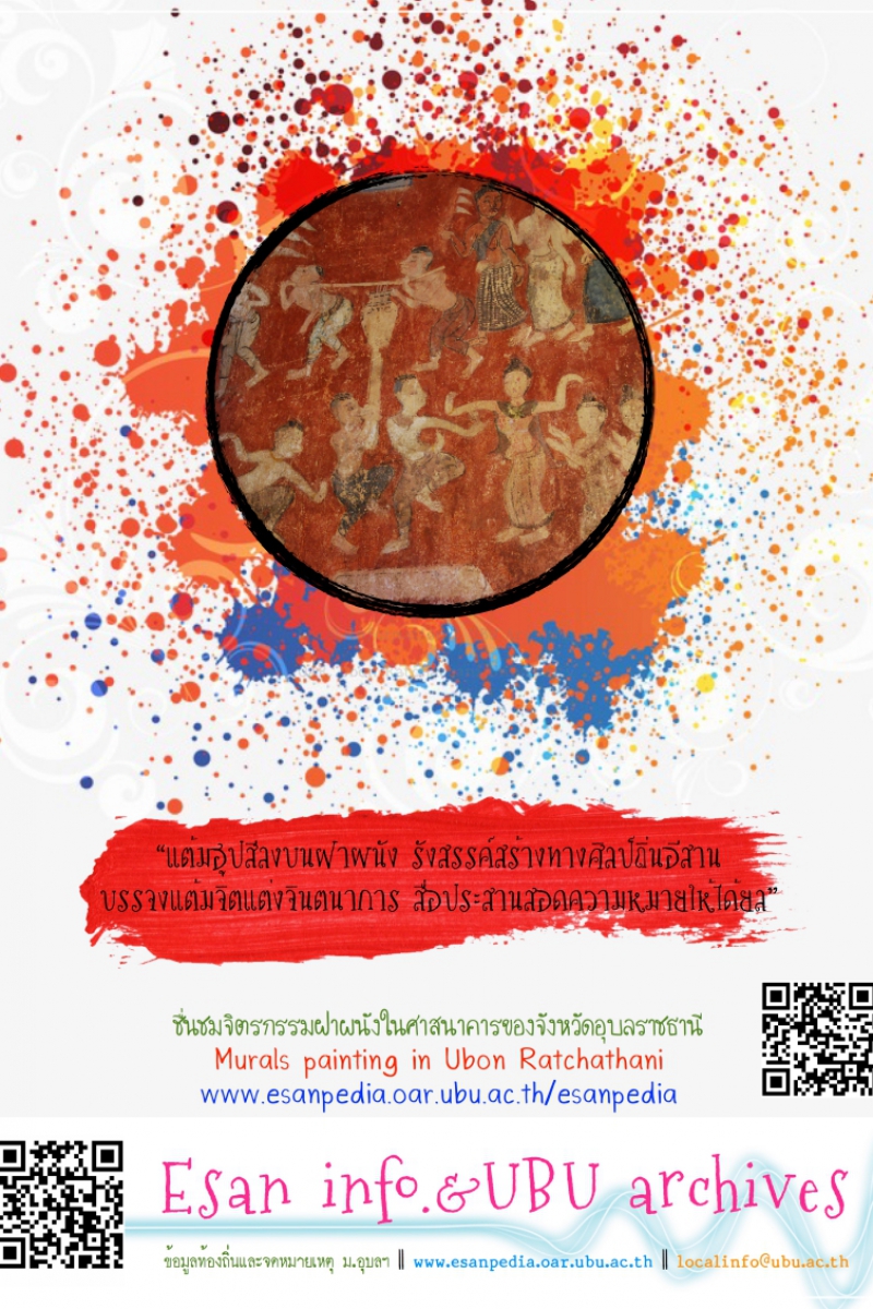 โปสเตอร์ประชาสัมพันธ์แหล่งเรียนรู้ศิลปวัฒนธรรมและภูมิปัญญาท้องถิ่นอีสาน โดย งานข้อมูลท้องถิ่น สำนักวิทยบริการ