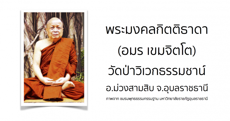 พระมงคลกิตติธาดา (อมร เขมจิตโต) วัดป่าวิเวกธรรมชาน์