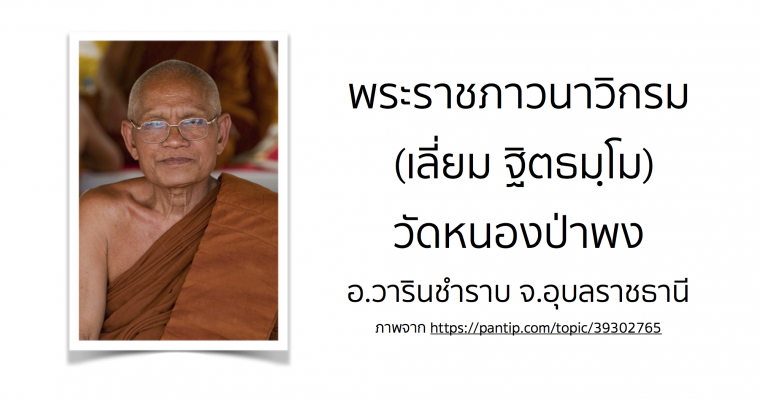 พระราชภาวนาวิกรม (เลี่ยม ฐิตธมฺโม) วัดหนองป่าพง